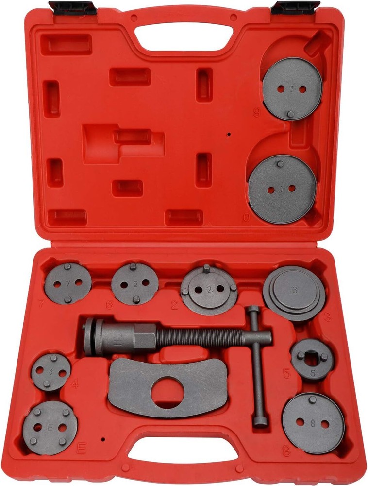12 Pcs Disc Brake Caliper Tool Wind Back Rewind and Piston Compression Tool Kit