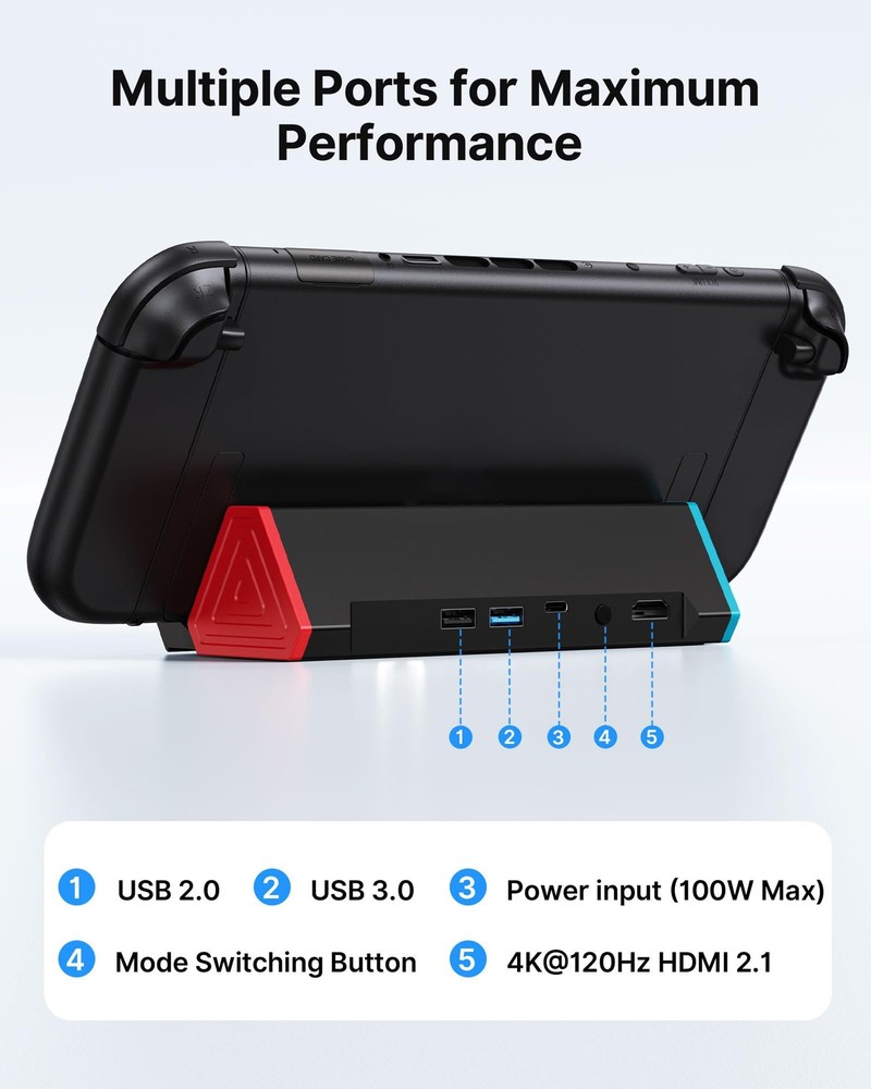 Switch 2 Dock Compatible with Nintendo Switch 2 Only, Aluminum Alloy Retracta...