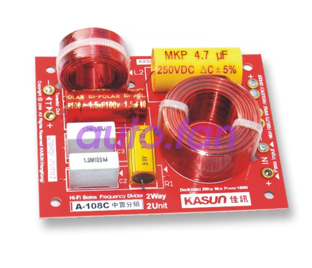 1 Pc.  A-108C 2 Way 2 Unit Hi-Fi Speaker Frequency Divider Crossover Filters