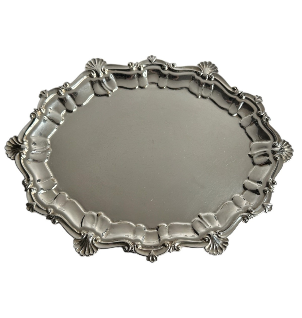 Antique Elkington Silver Plate Salver Tray