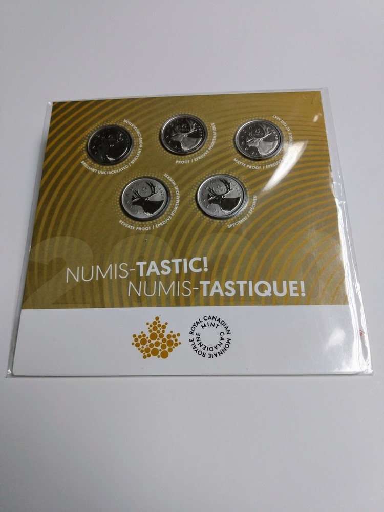 2020 CANADA 25¢ NUMIS-TASTIC 5 COIN SET