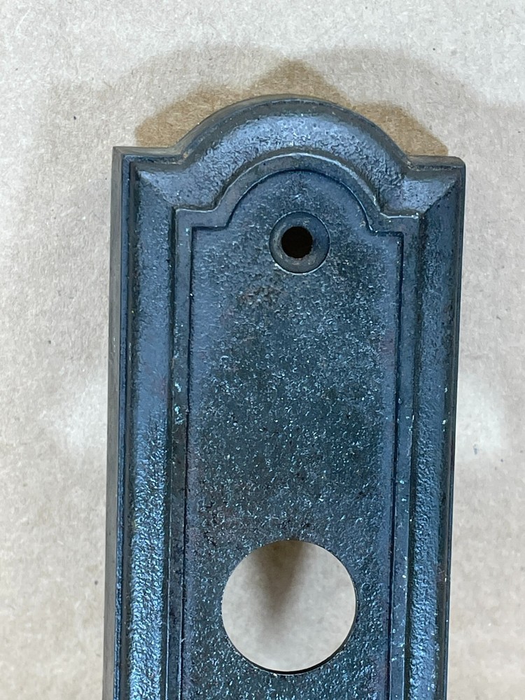 Cast Iron Rectangular Doorbell Chime Push Button Cover Only Marked on Back 6"x2"