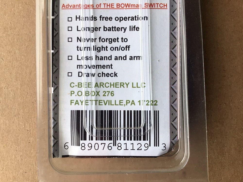 the bowman switch, automatic light system, Archery, Bow Hunting