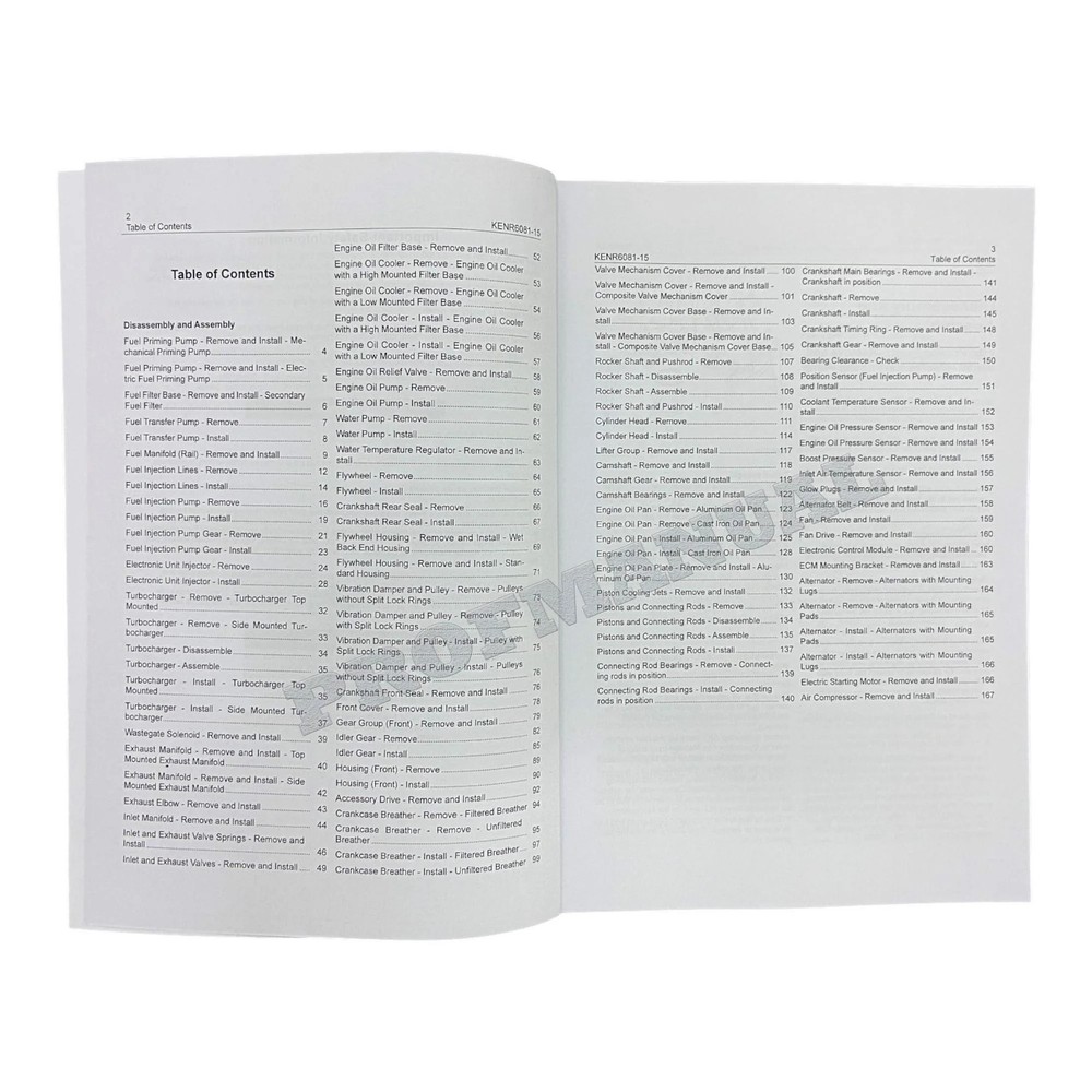 Caterpillar Cat C6.6 Engine Built Machine Disassembly Assembly Manual KENR6081