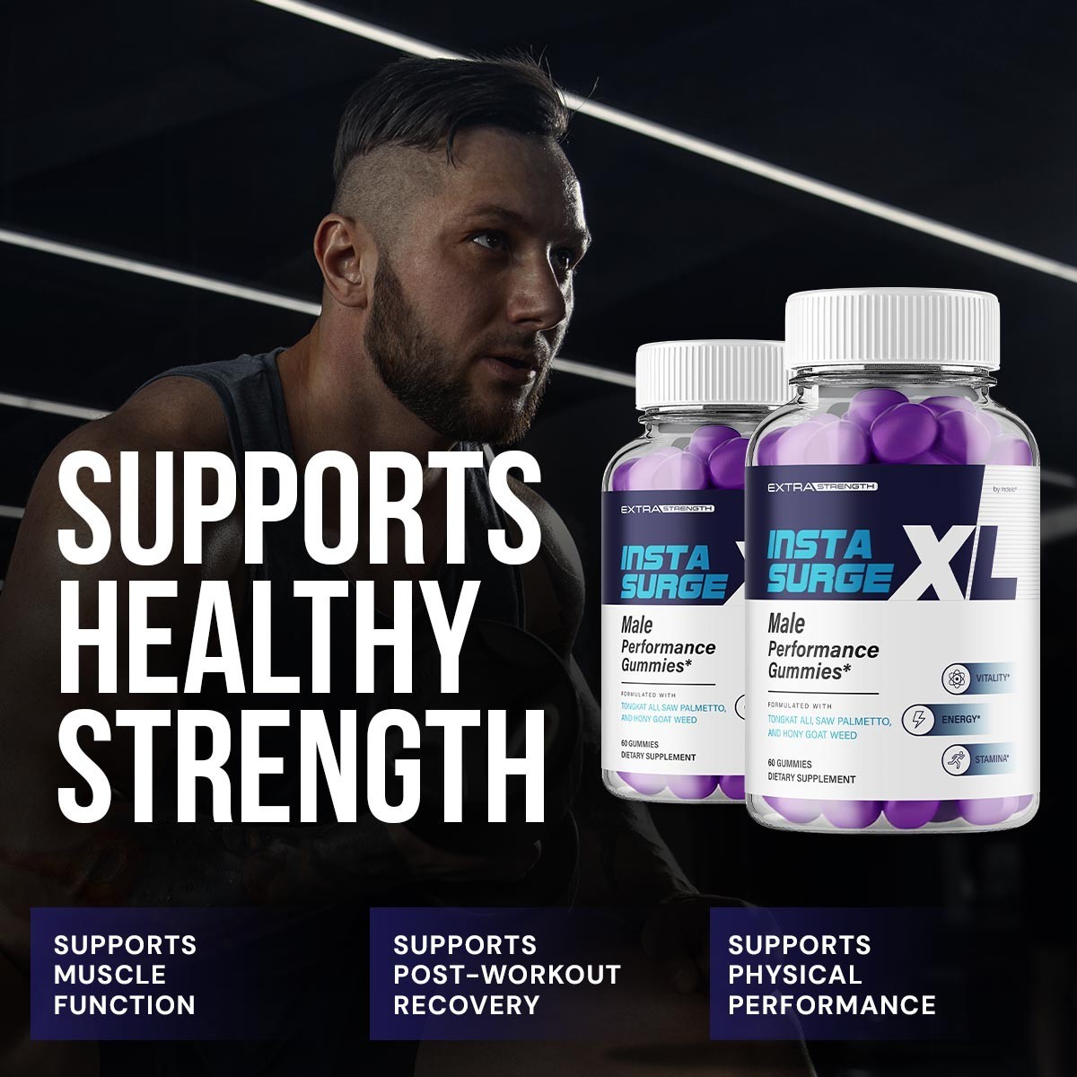 (2 Pack) Insta Surge XL Gummies for Men – InstaSurge XL Gummy Natural Blend