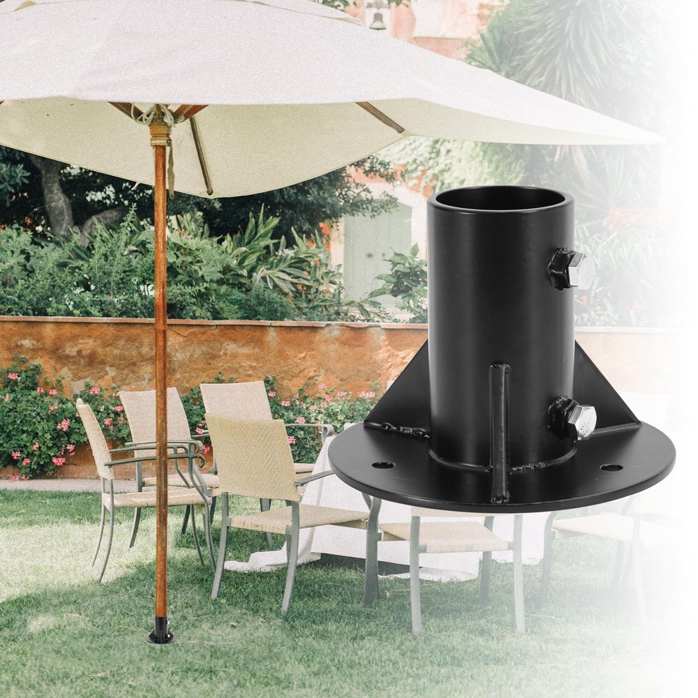 4Pcs Round Posts Base Bracket 2" Base Flange Chain Link Fence Heavy Solid Pol...