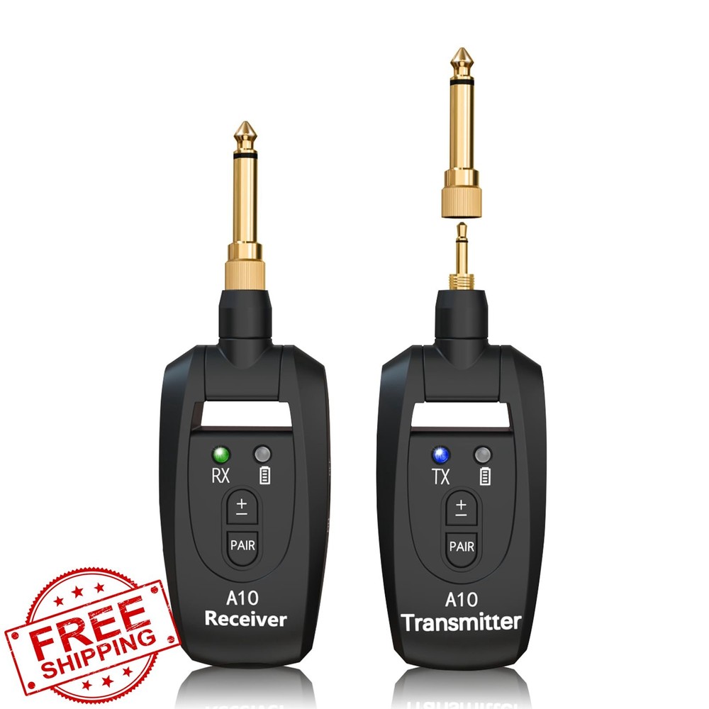 A10 Wireless Guitar System 2.4GHz 100ft Range Plug-Play