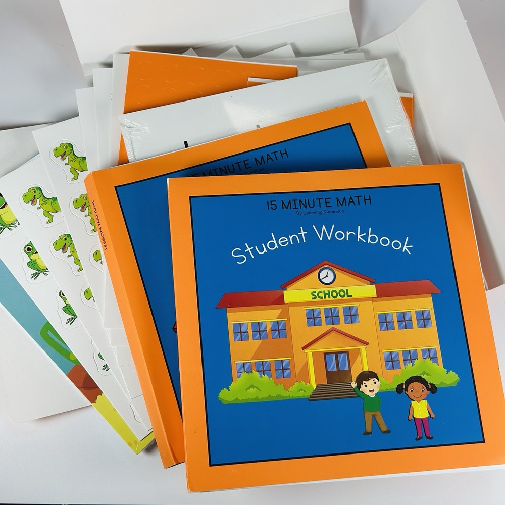 Learning Dynamics 15 Minute Math Complete Set with Workbooks and Stickers