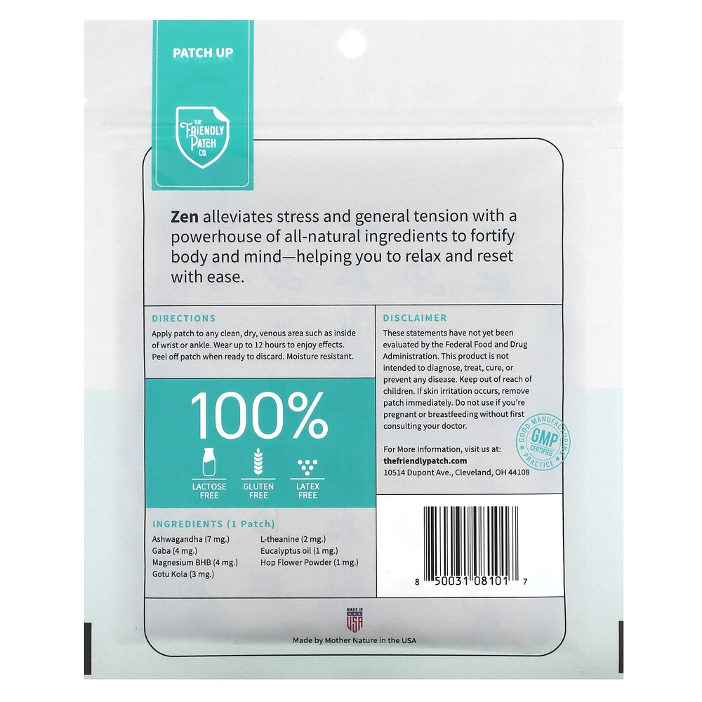 Zen, Stress Patch, 28 Patches