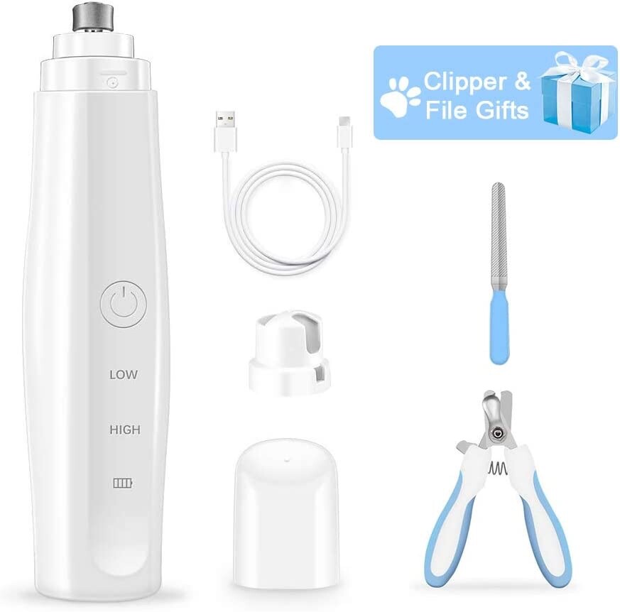 Professional Pet Nail Grinder Quiet & Rechargeable for Quick Efficient Grinding