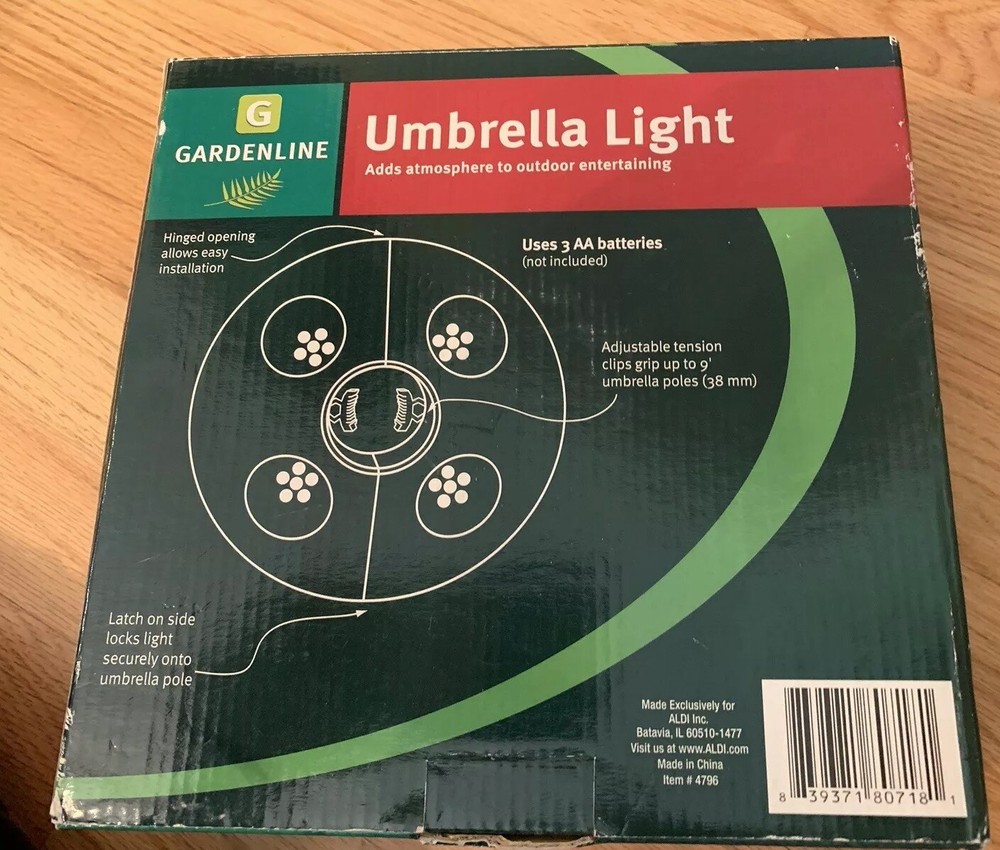 Patio Umbrella Light Led Battery 24 Bulbs