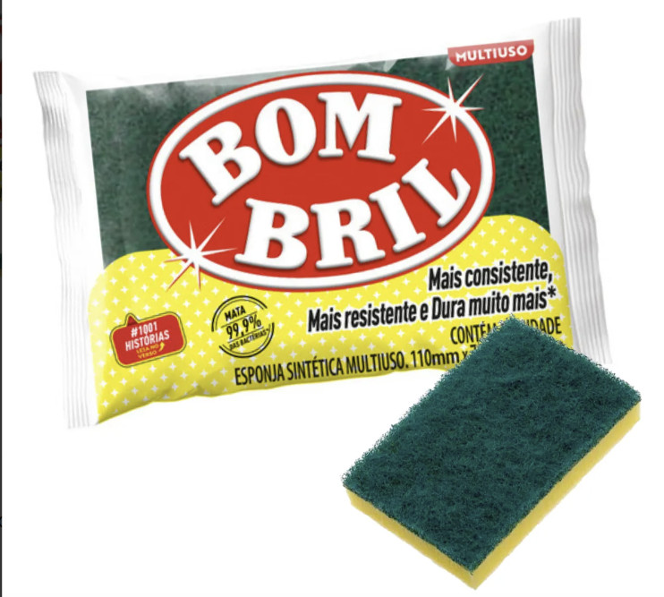 BomBril Multipurpose Sponge | Pack of 6 | Esponja Multiuso BomBril