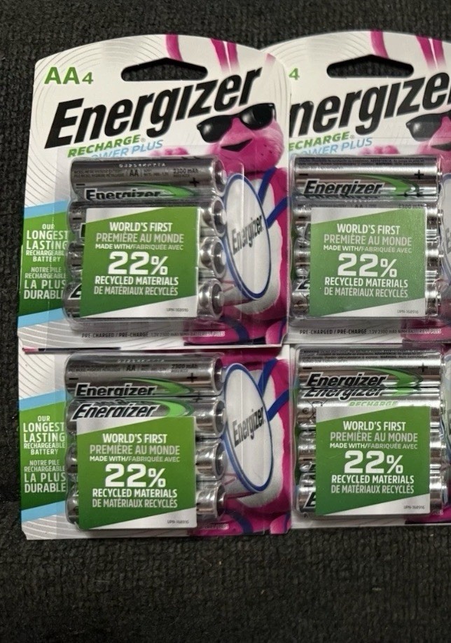 4 packs Of  ENERGIZER AA Rechargeable Power Plus NiMH Batteries - FREE SHIP