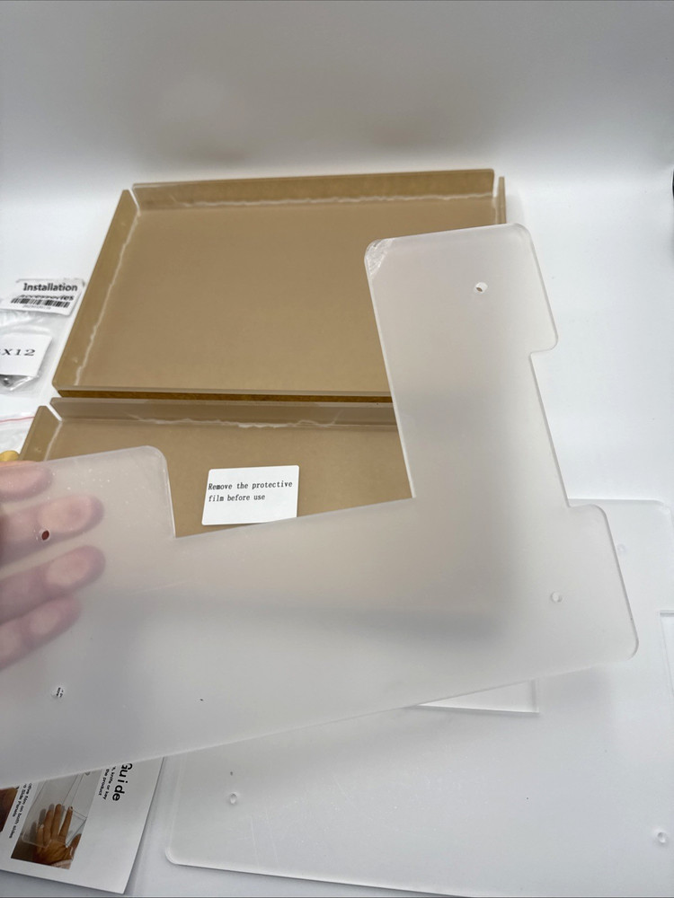 Clear Acrylic Double Layer Cosmetic Shelf