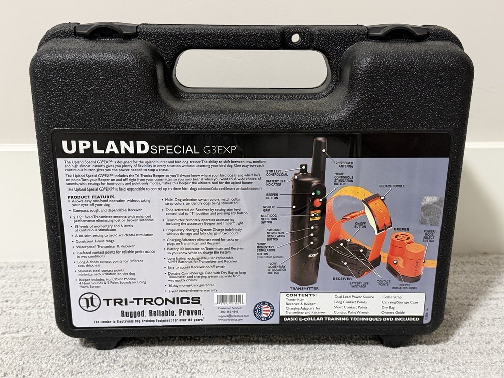 Tri-Tronics Upland SP G3 EXP System Dog Training System w/Hard Case, Accessories