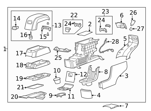 Genuine GM Console Assembly 20958949
