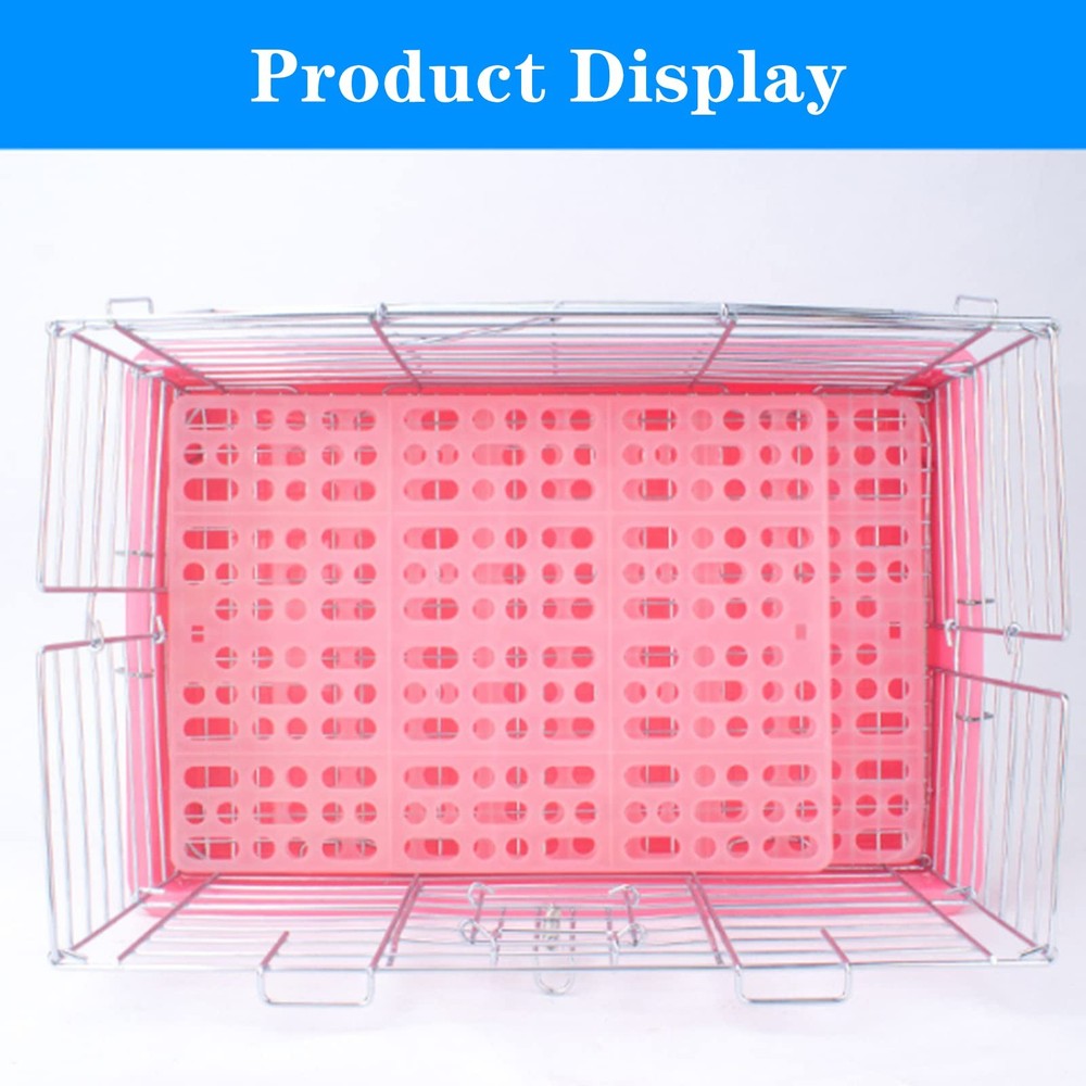 Lyellfe 12 Pack Plastic Rabbit Cage Mat, Durable Floor Mat with Snap...