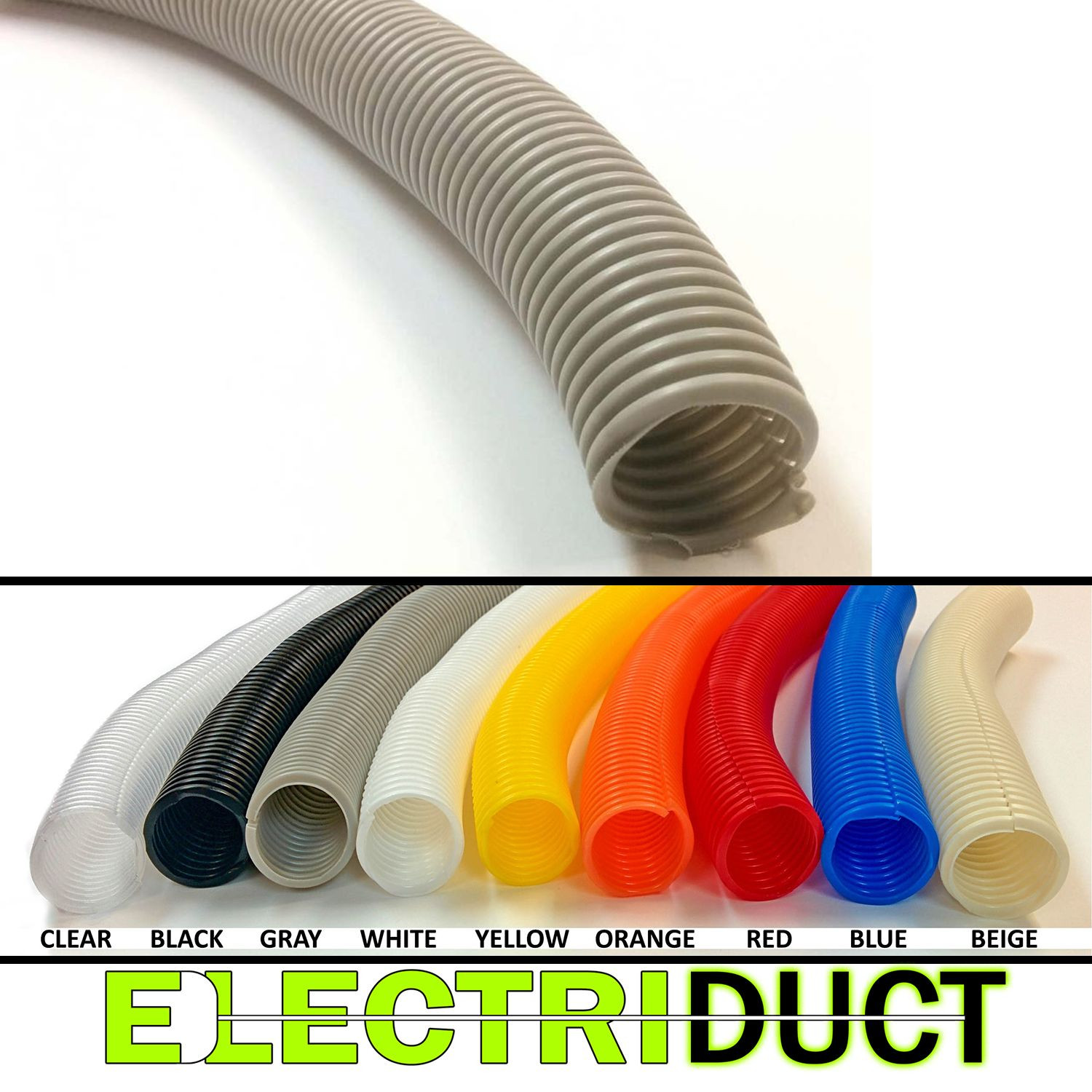 Split Wire Loom Flex Tubing Cable Conduit Polyethylene - Size & Color Options