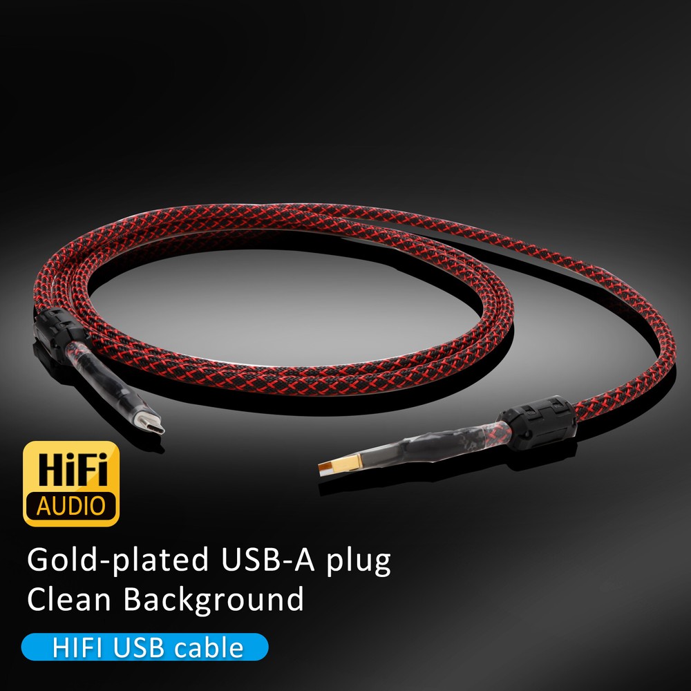 New Type A to Type C Audio USB Cable HIFI Gold Plated Plug DAC Cable Data Line