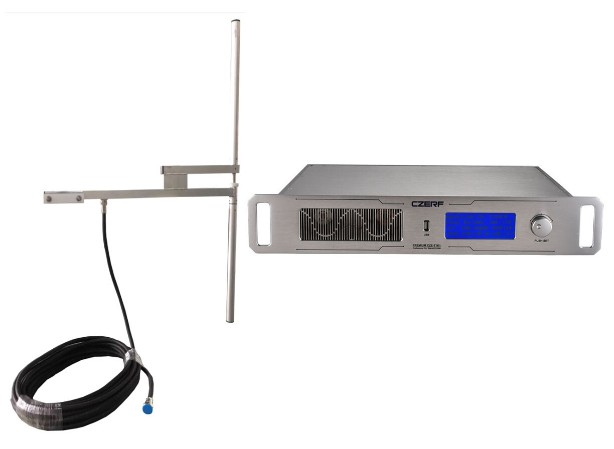 1000W Professional FM transmitter stereo broadcast adjustable +Antenna 1kw