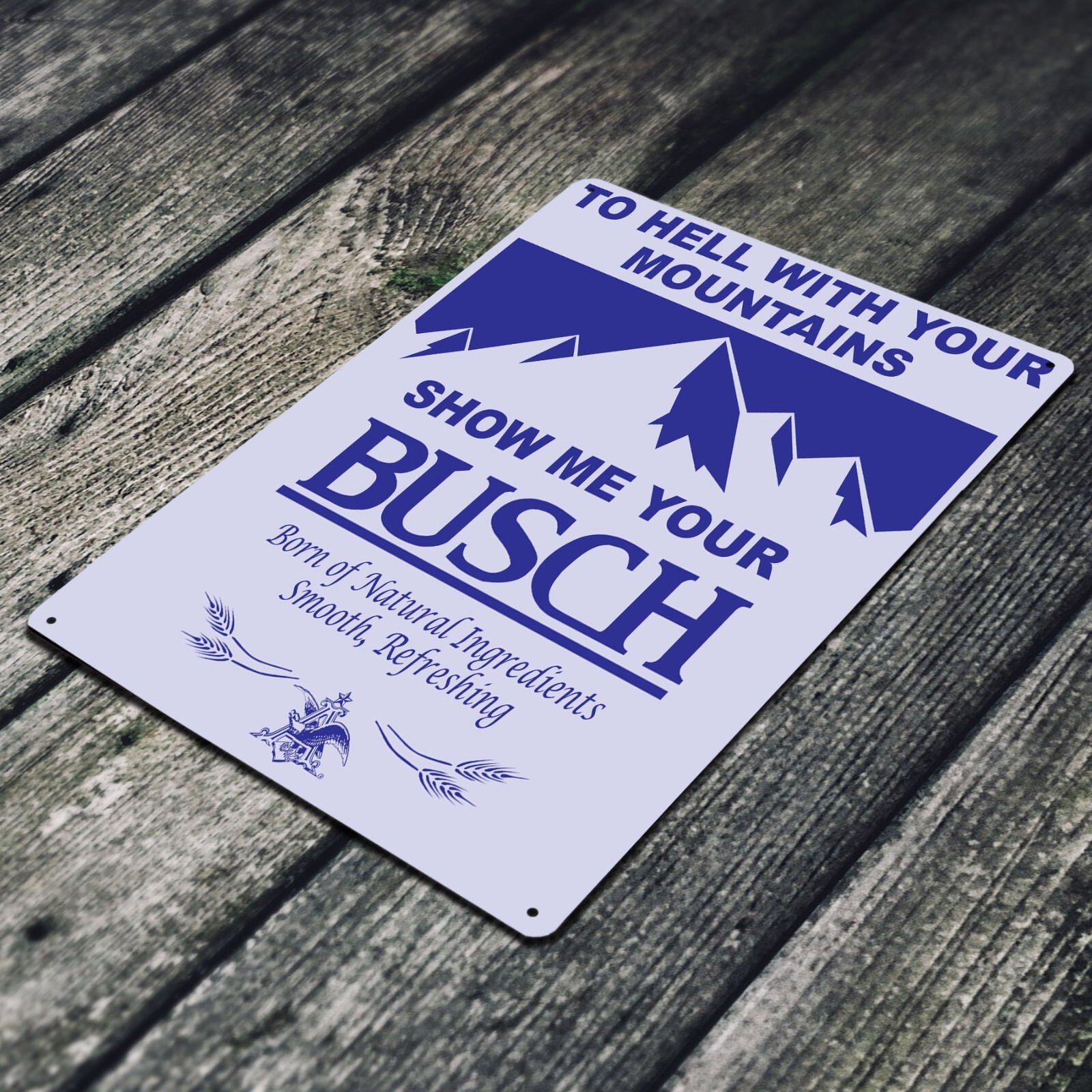 Show Me Your Busch Beer Tin Metal Sign Bar Man Cave Pub Vintage Retro Ad Style