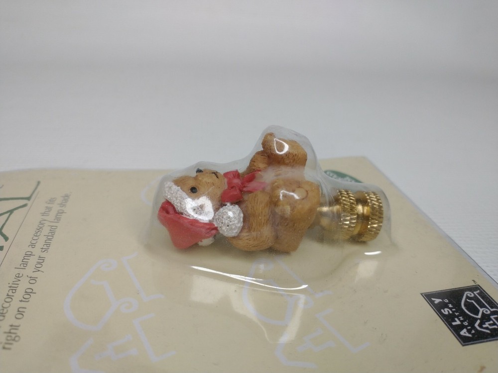 Alsy Lighting Lamp Finial Solid Brass Base Teddy Bear Santa