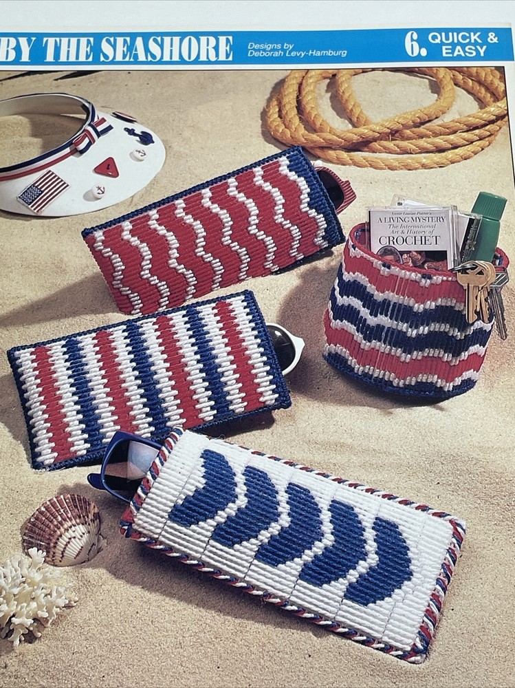 By The Seashore Eyeglasses Case Annie's Attic Plastic Canvas Pattern