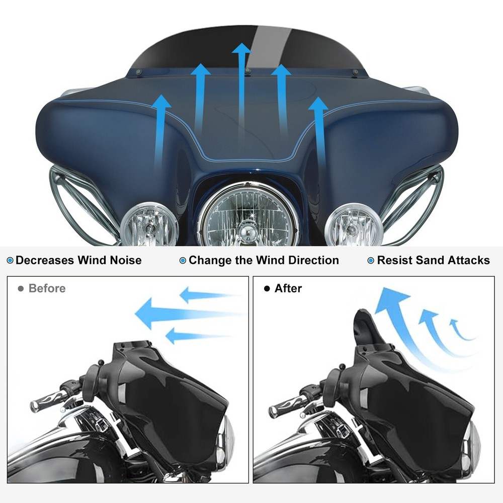 4.5" Windshield Windscreen For Harley Ultra Classic Electra Glide FLHTCU 96-2013