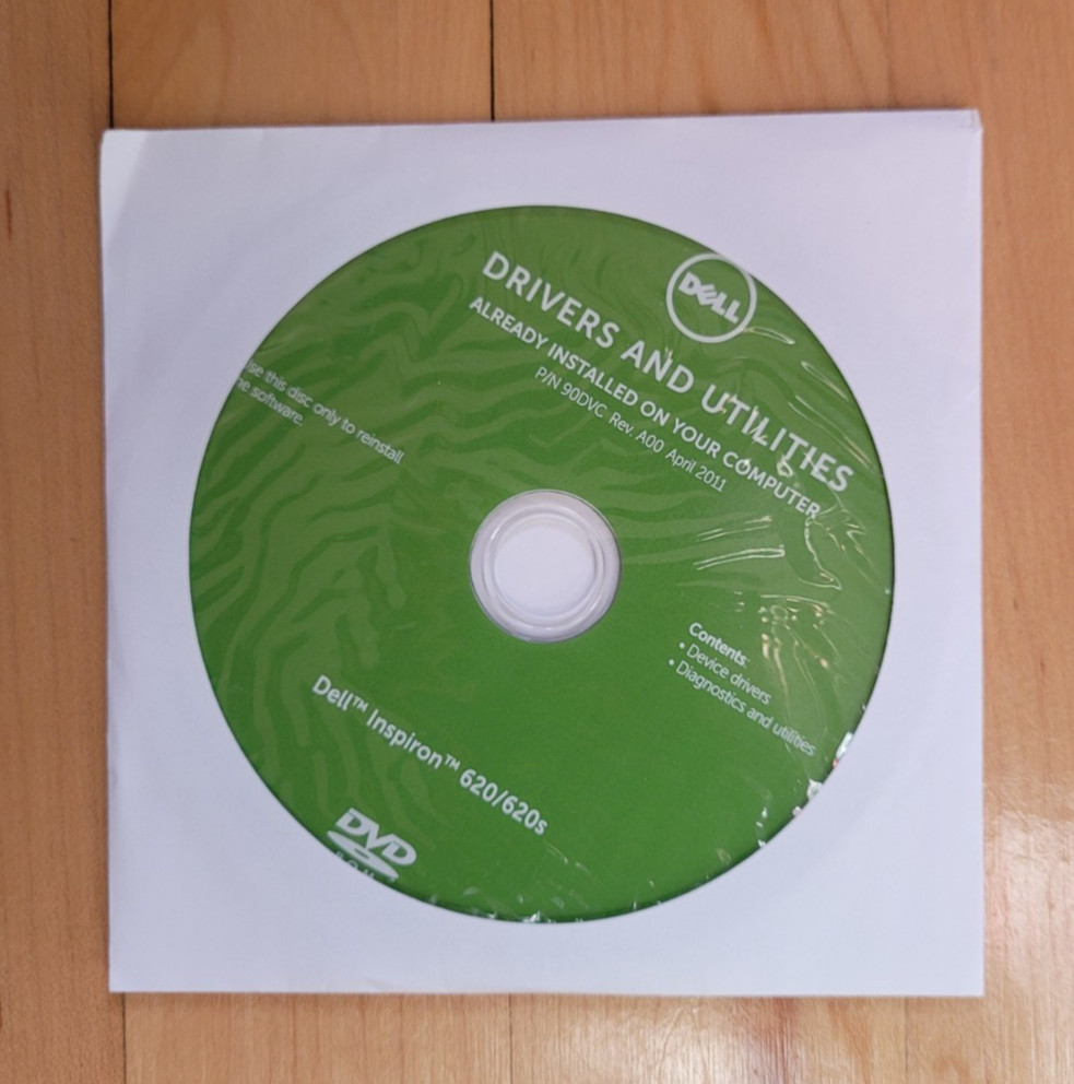 Dell Drivers & Utilities DVD For Reinstalling Inspiron 620's Computer Software