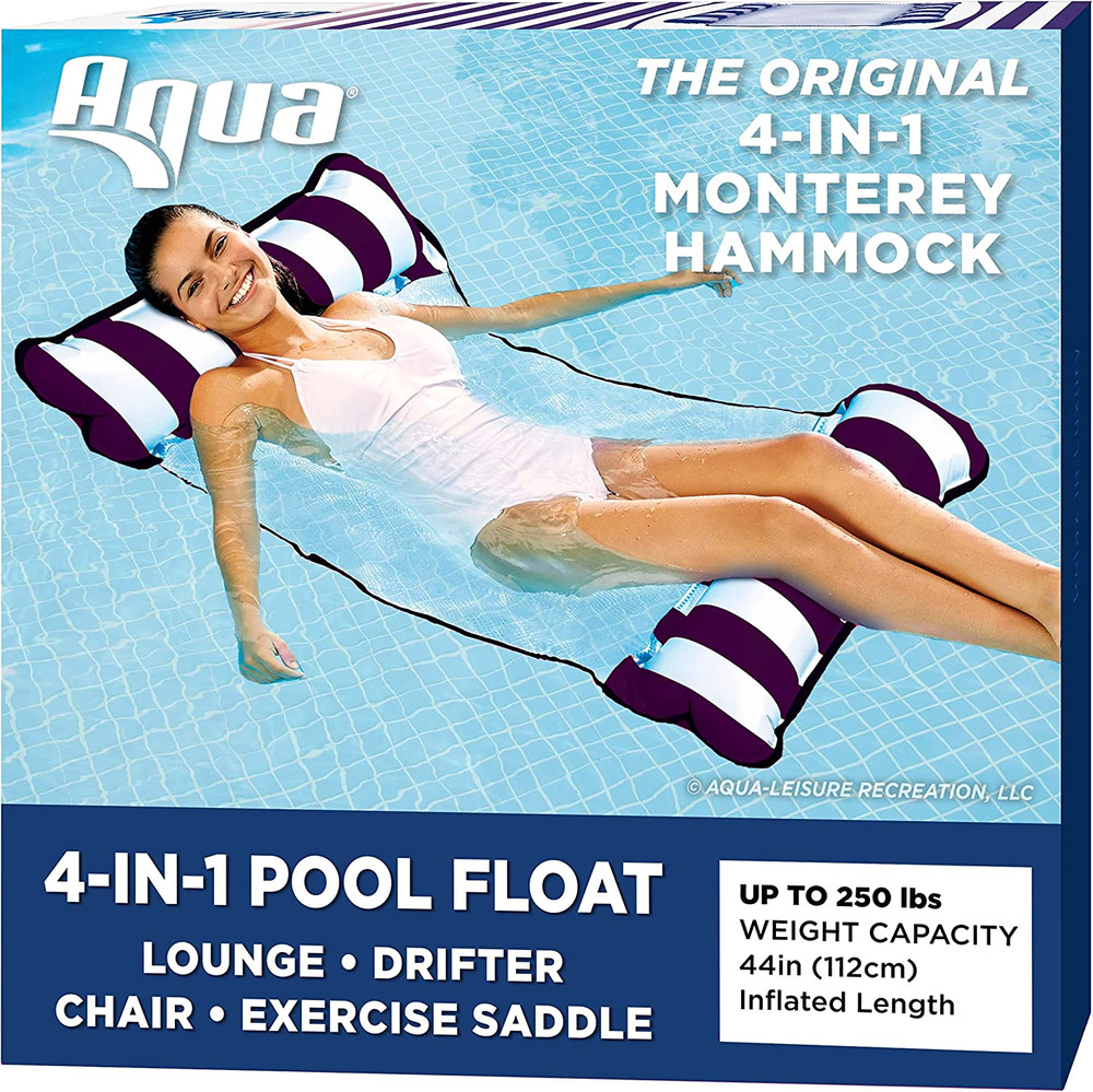 Aqua Original 4-In-1 Monterey Hammock Pool Float & Water Hammock