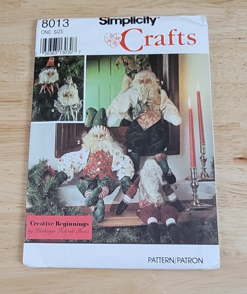 Simplicity Crafts VICTORIAN ELVES TREE TRIMMERS #8013 Pattern Uncut