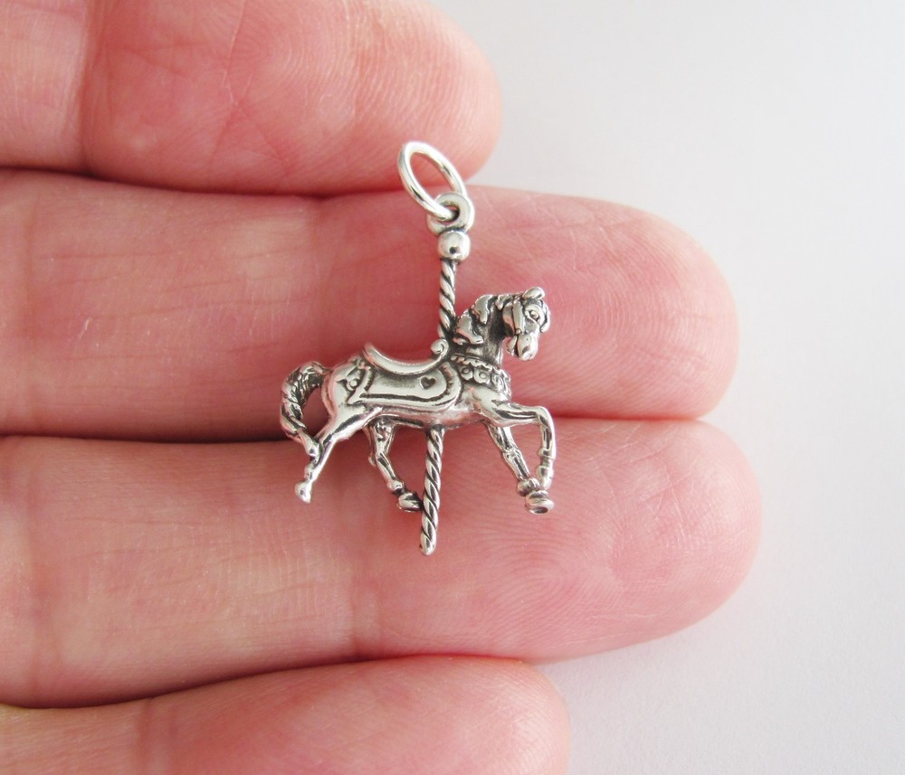 Sterling Silver Carousel Horse charm