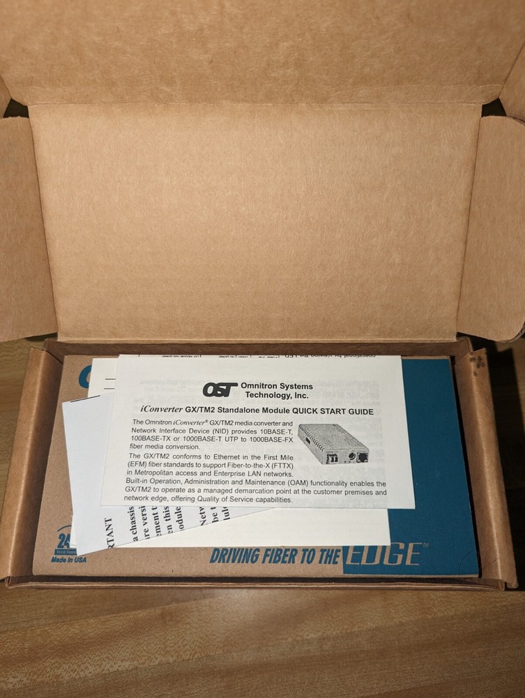 Omnitron iConverter GX/TM2 media converter & Network Interface Device