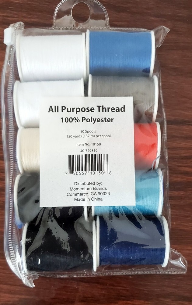 All-Purpose Thread Multicolor 10 Spools 150 Yards Per Spool Polyester Craft New