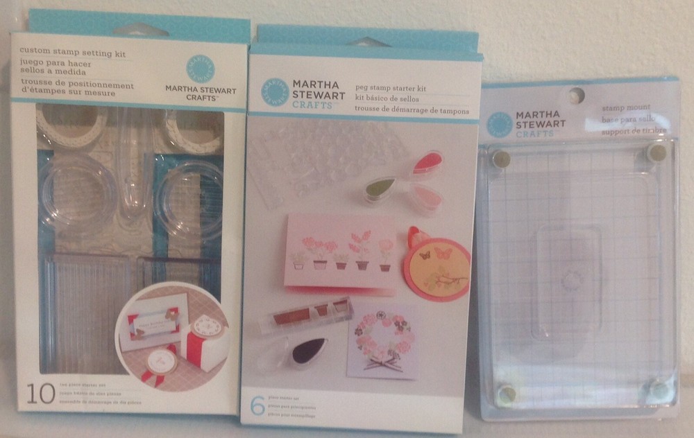 Retired Martha Stewart Peg Stamp Starter Kit, Custom Stamp Setting Kit