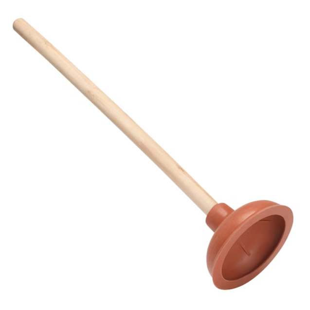 Project Source 5.31-in Red Rubber Plunger 18-in Handle