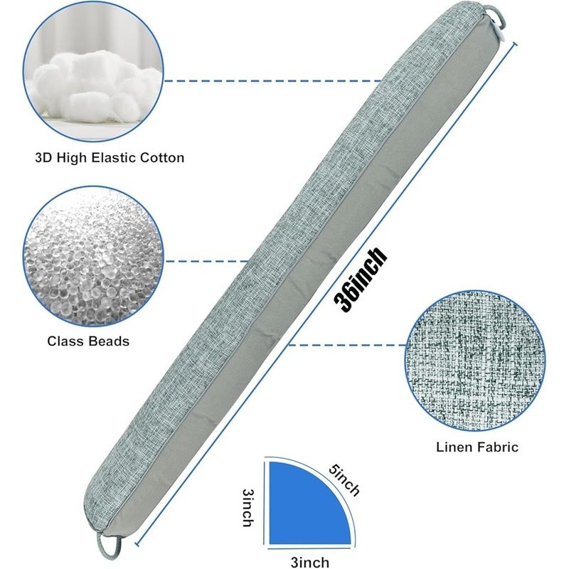 Triangular Door Draft Deflector Energy Saving Noise Blocker Easy Install New