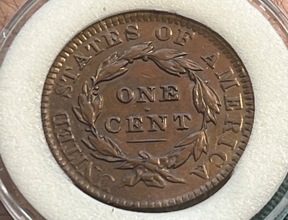 1834 Coronet head large cent , Nice & scarce