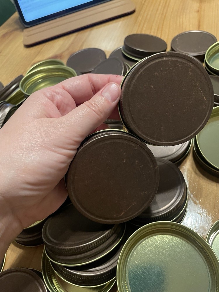 68 total CandleScience #70 G Rustic Threaded Lid 2.75" Round ( 68 Lids Total )