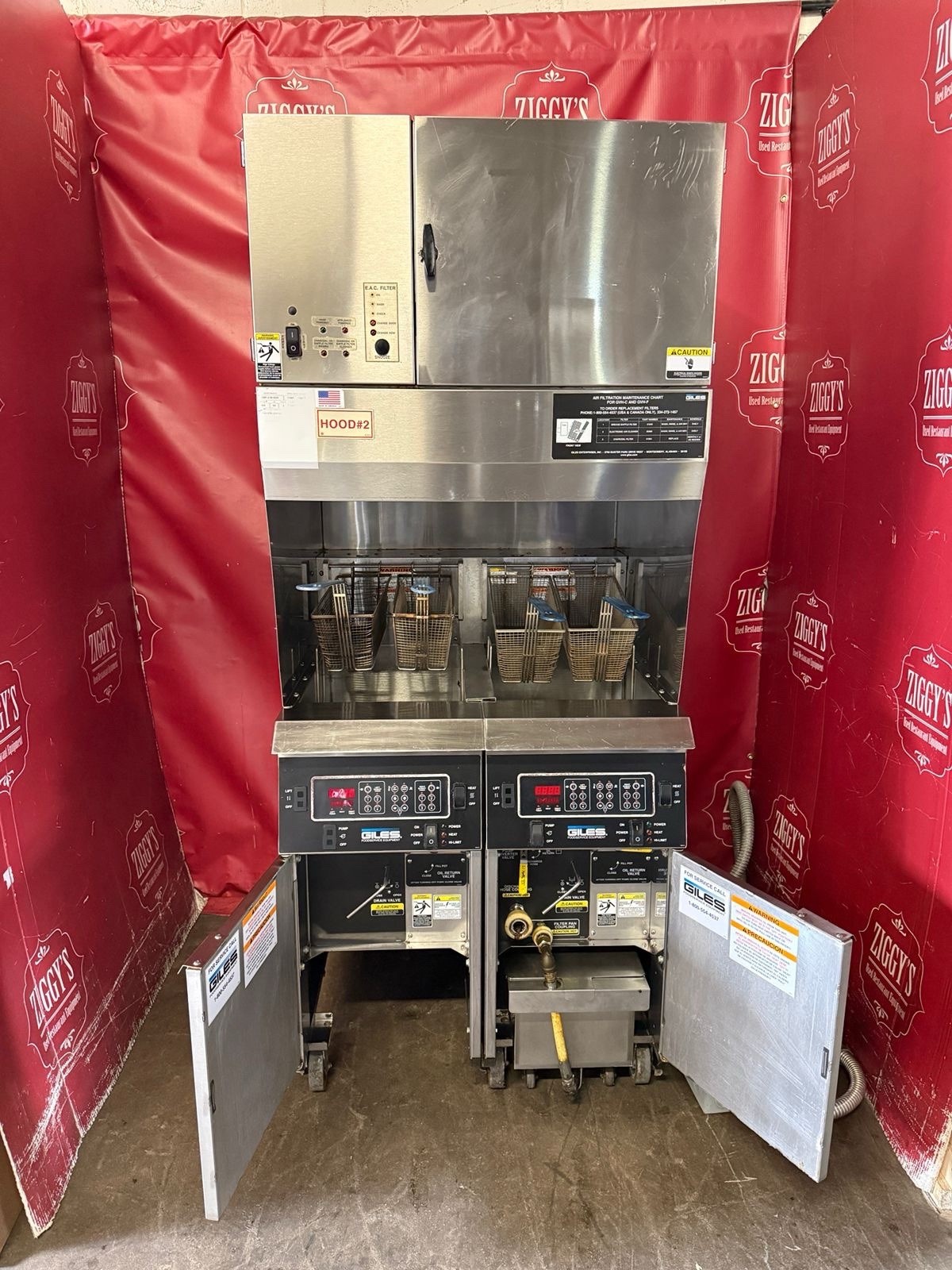 🚨 Giles GBF-2-50GVH double ventless fryer