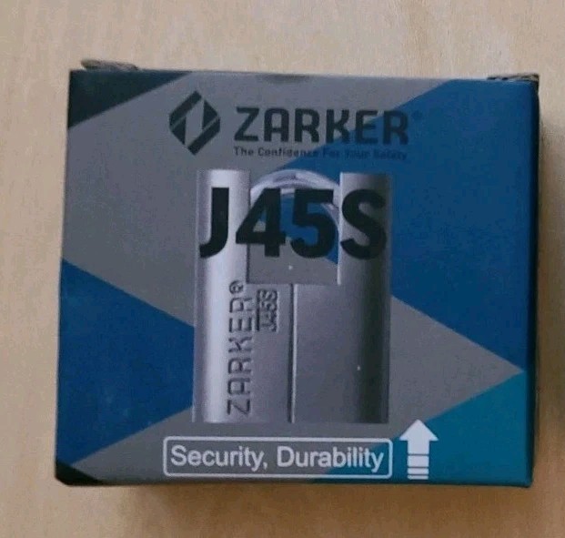 Zarker J45S keyed Padlock, Heavy Duty Stainless Steel Shackle Lock, 3 Keys