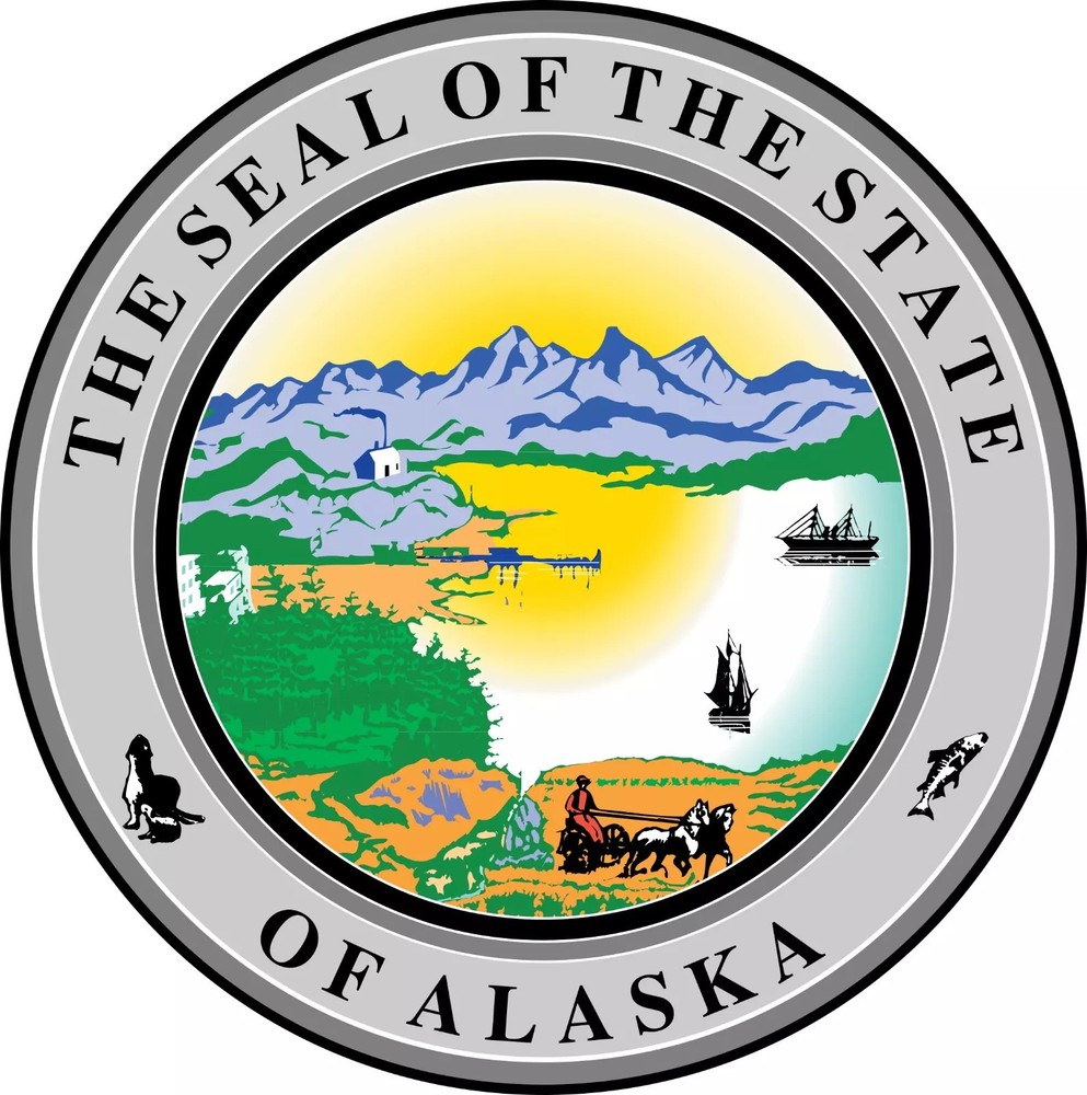 Alaska state seal Sticker Decal XV