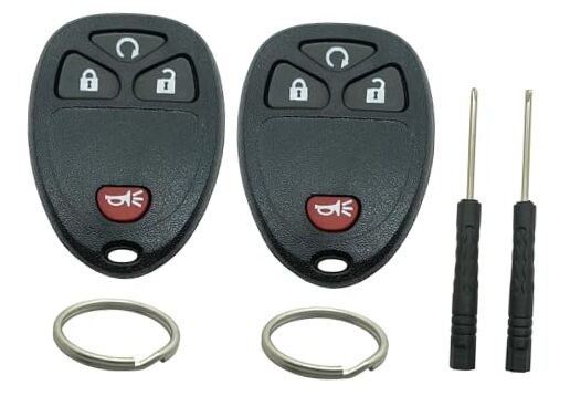 Key Fob Shell Case Replacement Fits for Chevy Silverado Avalanche 4 Buttons B
