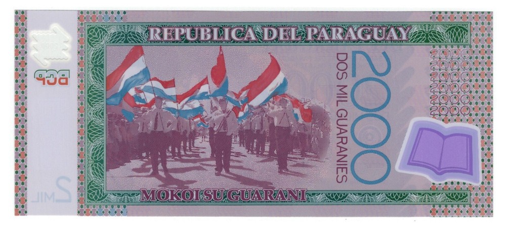 Paraguay 2000 Guaranies (2023) - Polymer Note/Parade/p228e Series E UNC