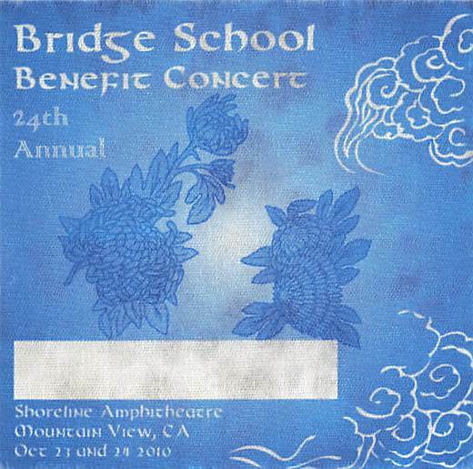 24th Annual Bridge School Benefit Backstage Pass Mountain View 2010 Cloth Var...