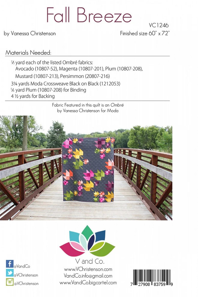 Fall Breeze Quilt Pattern by V and Co