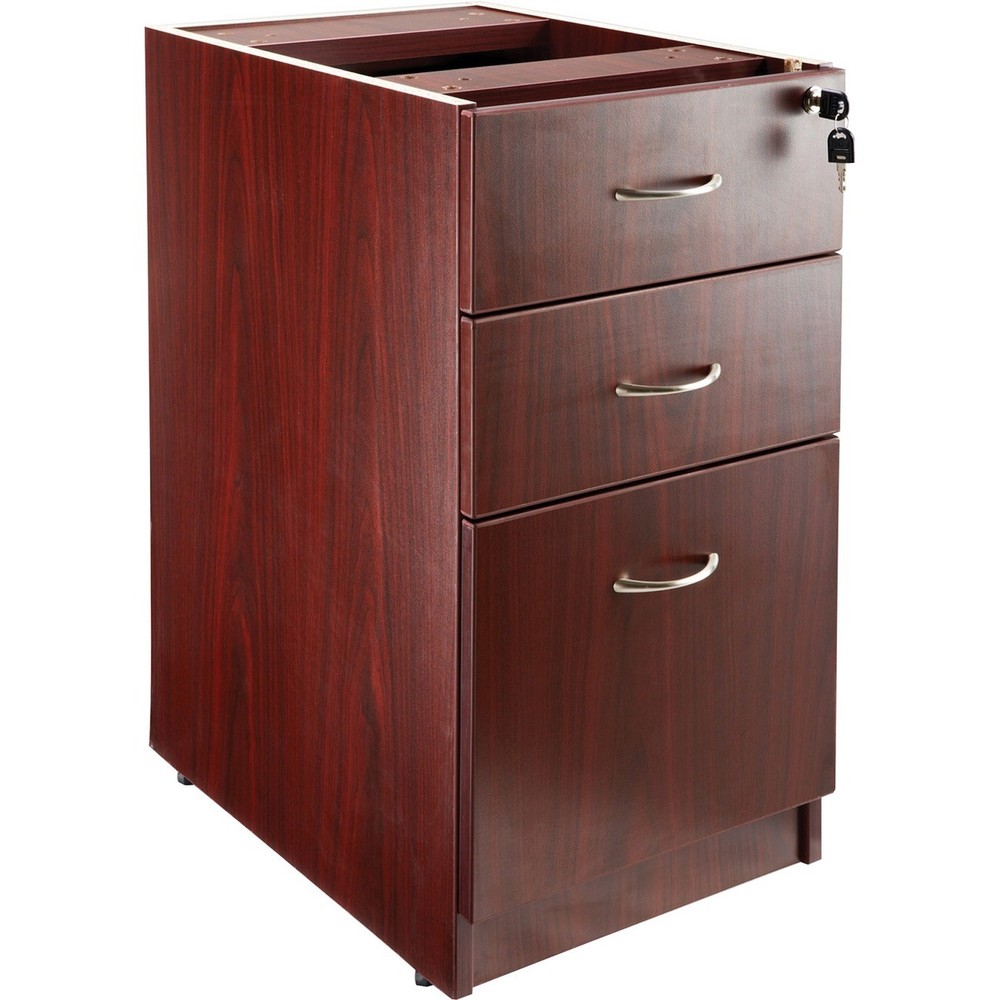 Lorell LLR69603 Essentials Hanging Pedestal 28.3" Mahogany