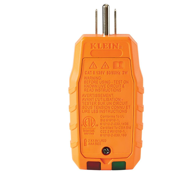 Klein Tools RT250 GFCI Outlet Tester with LCD Display, Electric Voltage Tester