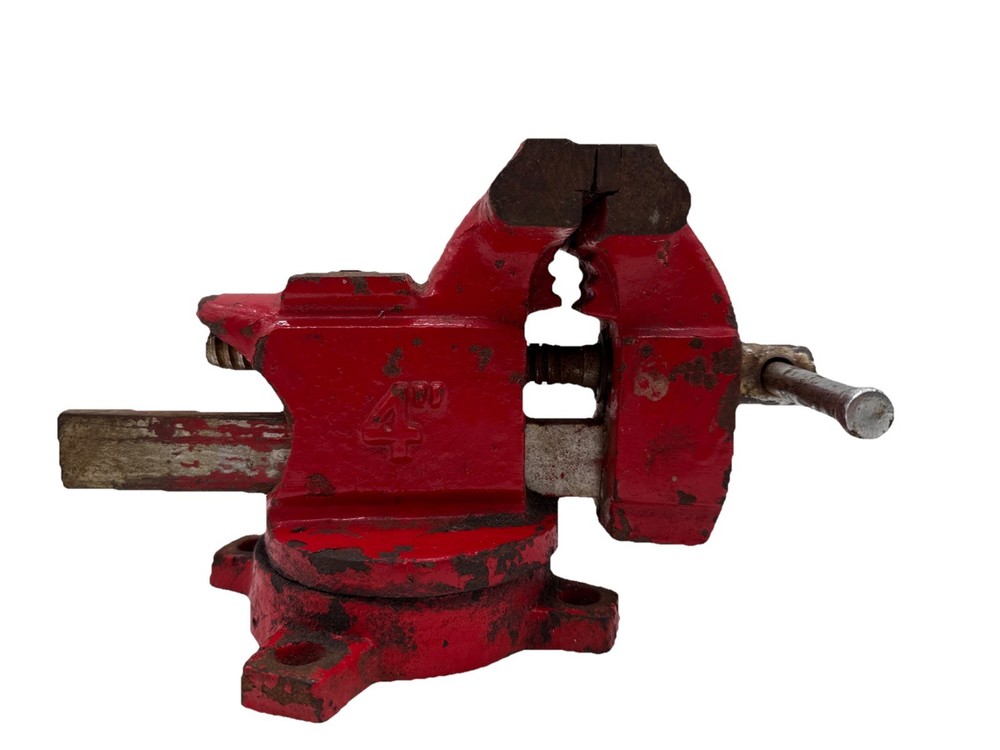 Vintage 4” Bench Vise-Good Working Condition-Strong Durable Construction