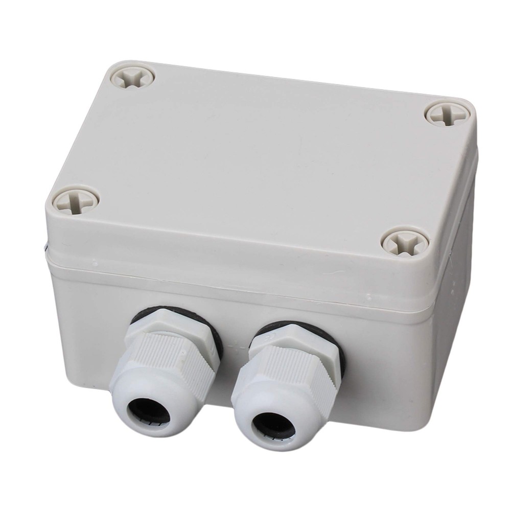 RDEXP White Gray Plastic Waterproof 6 Position 3.74x2.55x2.16", white